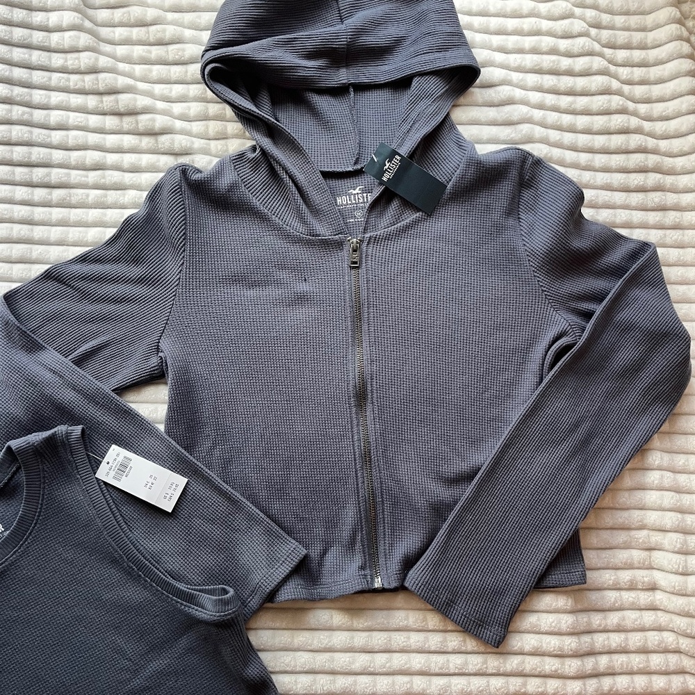 Hollister women zip hoodie & tank top